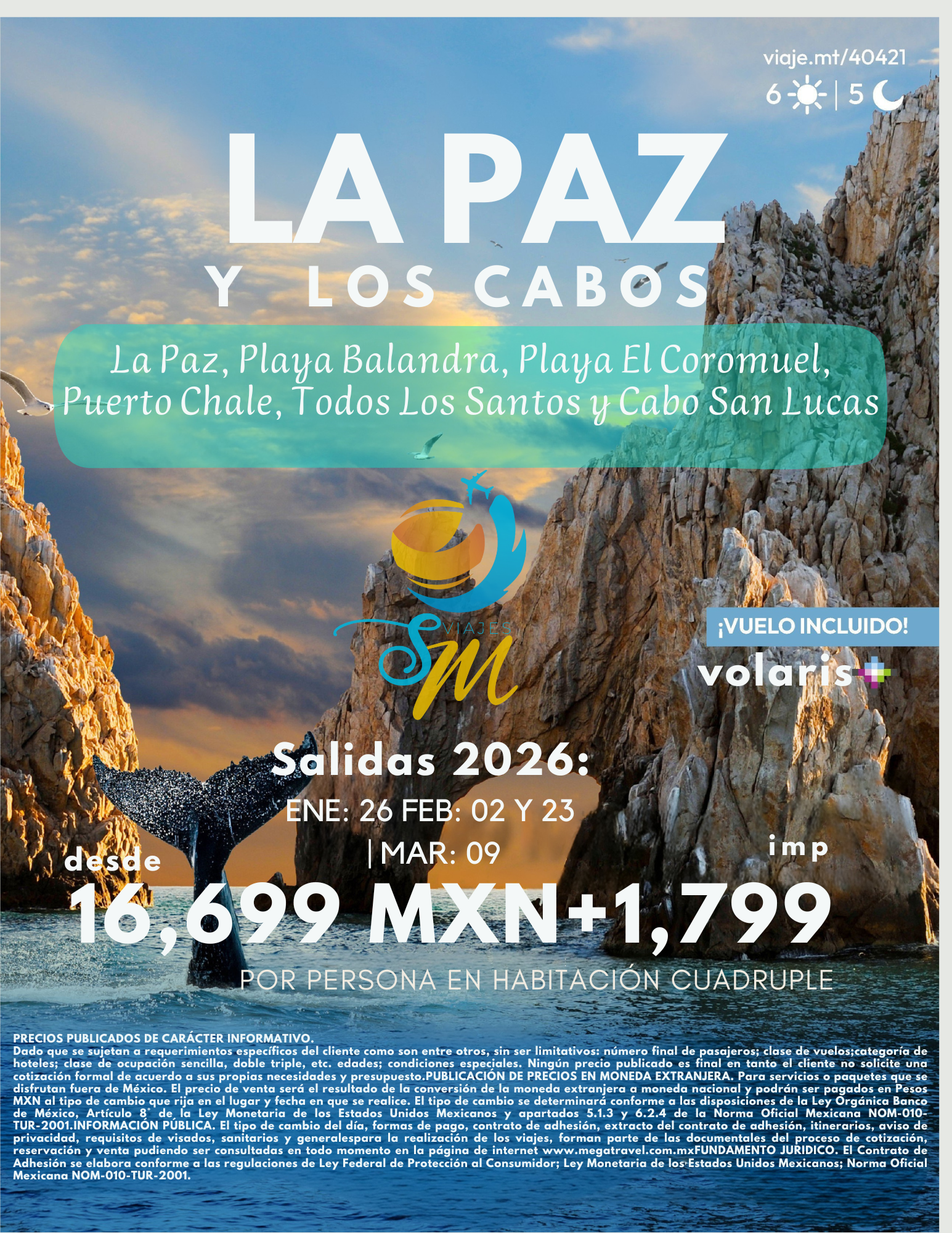 Póster La Paz y Los Cabos
