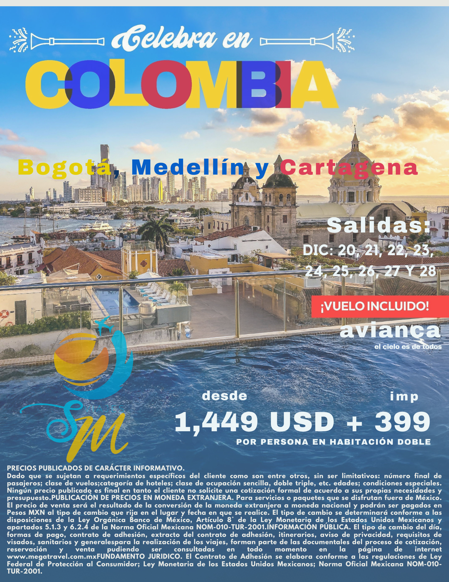 Celebra en Colombia - Bogotá, Medellín y Cartagena
